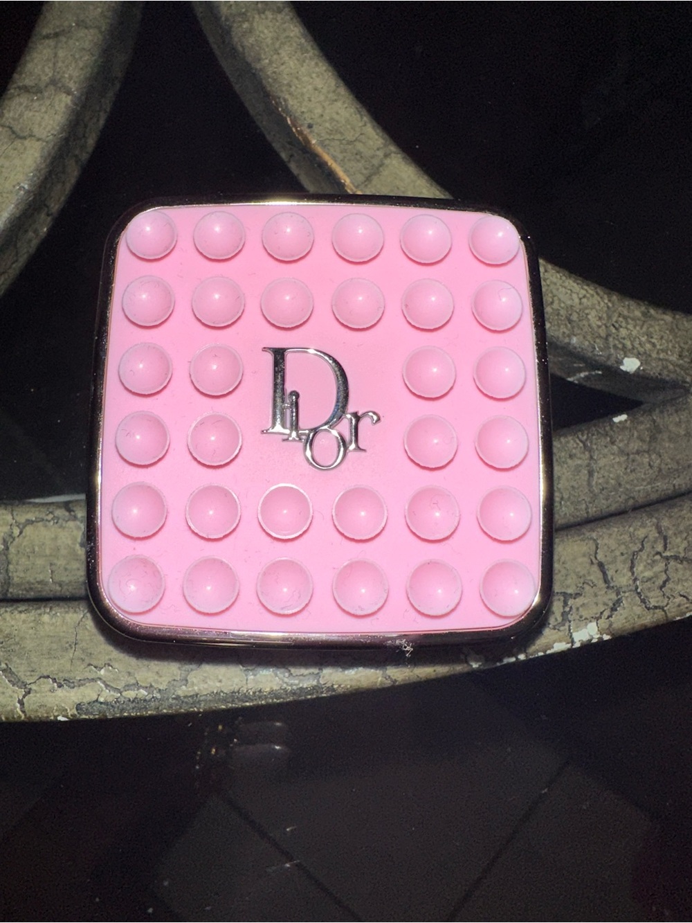 Dior Bubble-Stud Pink Square Compact